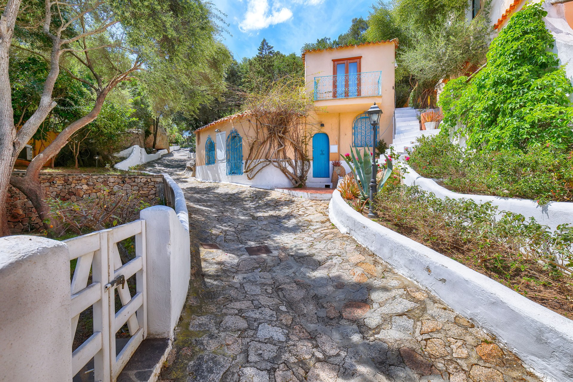Unbelivable view of  Porto Rafael resort . Picturesque houses of Sardinia.